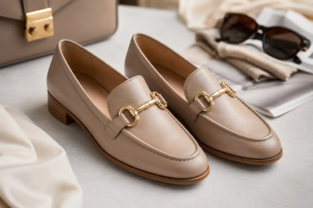 Dámske kožené poltopánky loafers pre elegantný casual styling
