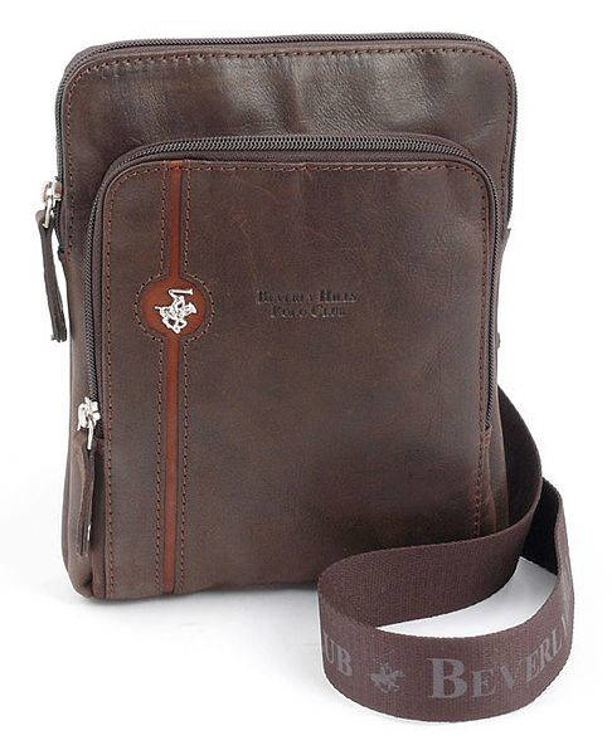 Obrázok z Kožená crossbody taška BHPC Explore S BH-380-25 hnedá 2 L