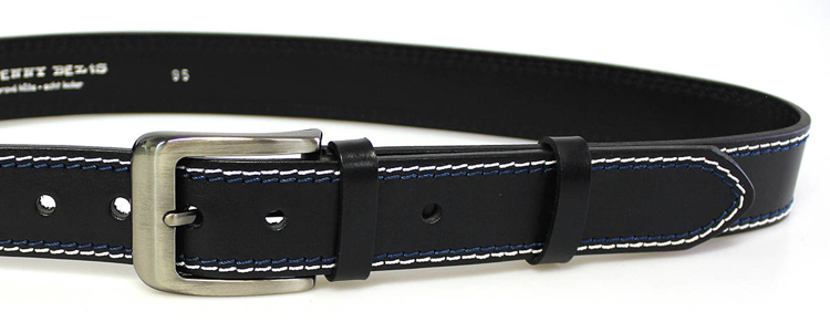 Obrázok z PENNY BELTS 02NKS-2-B-M Pánsky kožený opasok čierny