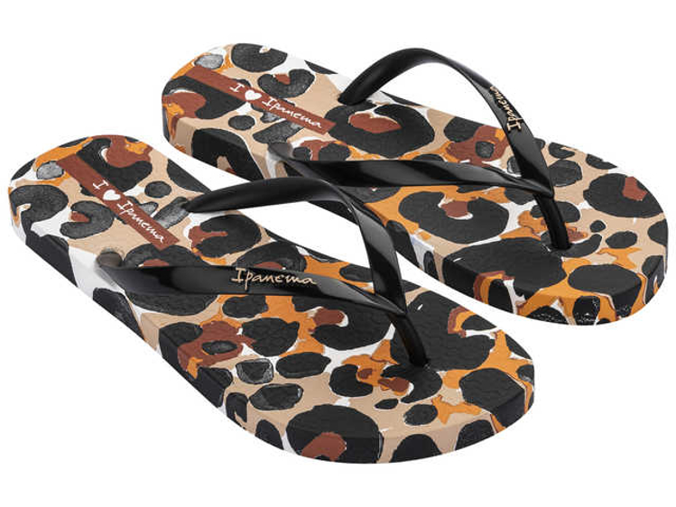 Obrázok z Ipanema Animale Print II 83306-AJ134 Dámske žabky čierno / oranžové