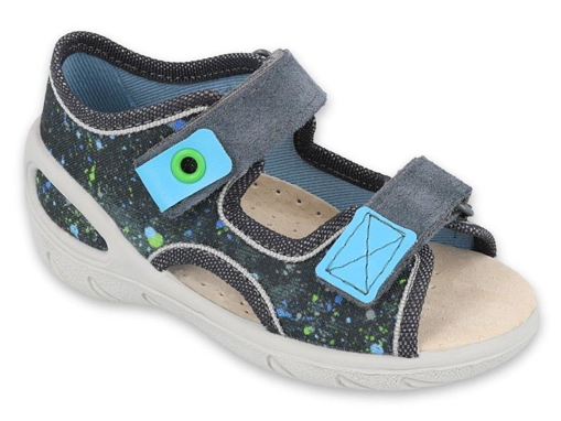 Obrázok z BEFADO 065P127 SUNNY chlapčenské sandále sivé bodky