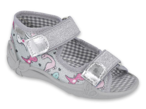 Obrázok z BEFADO 242P105 dievčenské sandále silver dino
