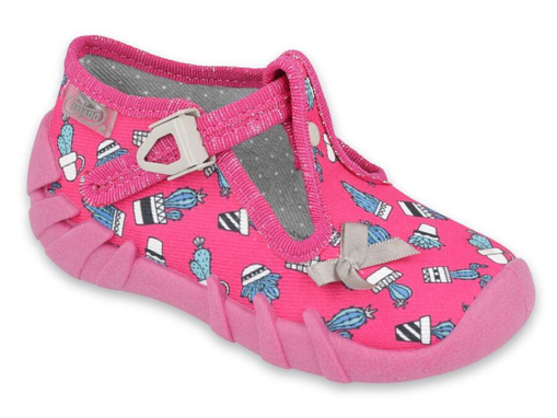 Obrázok z BEFADO 110P413 dievčenské papuče pink cactus