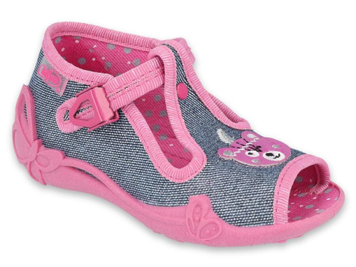 Obrázok z BEFADO 213P125 dievčenské papuče pink bear