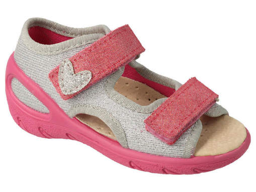 Obrázok z BEFADO 065X177 SUNNY dievčenské sandále strieborné