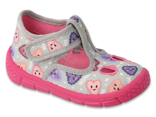Obrázok z BEFADO 630P007 dievčenské papuče so srdiečkami