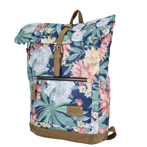 Obrázok z Enrico Benetti Santiago 15" Notebook Backpack Dark Blue Floral 18 L